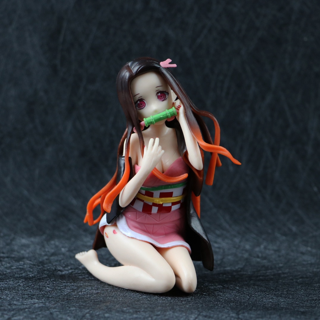12CM Anime Demon Slayer Figure Kamado Nezuko Sexy Kneeling Pose Model Doll PVC Static Decoration Collection 3 - Demon Slayer Figure