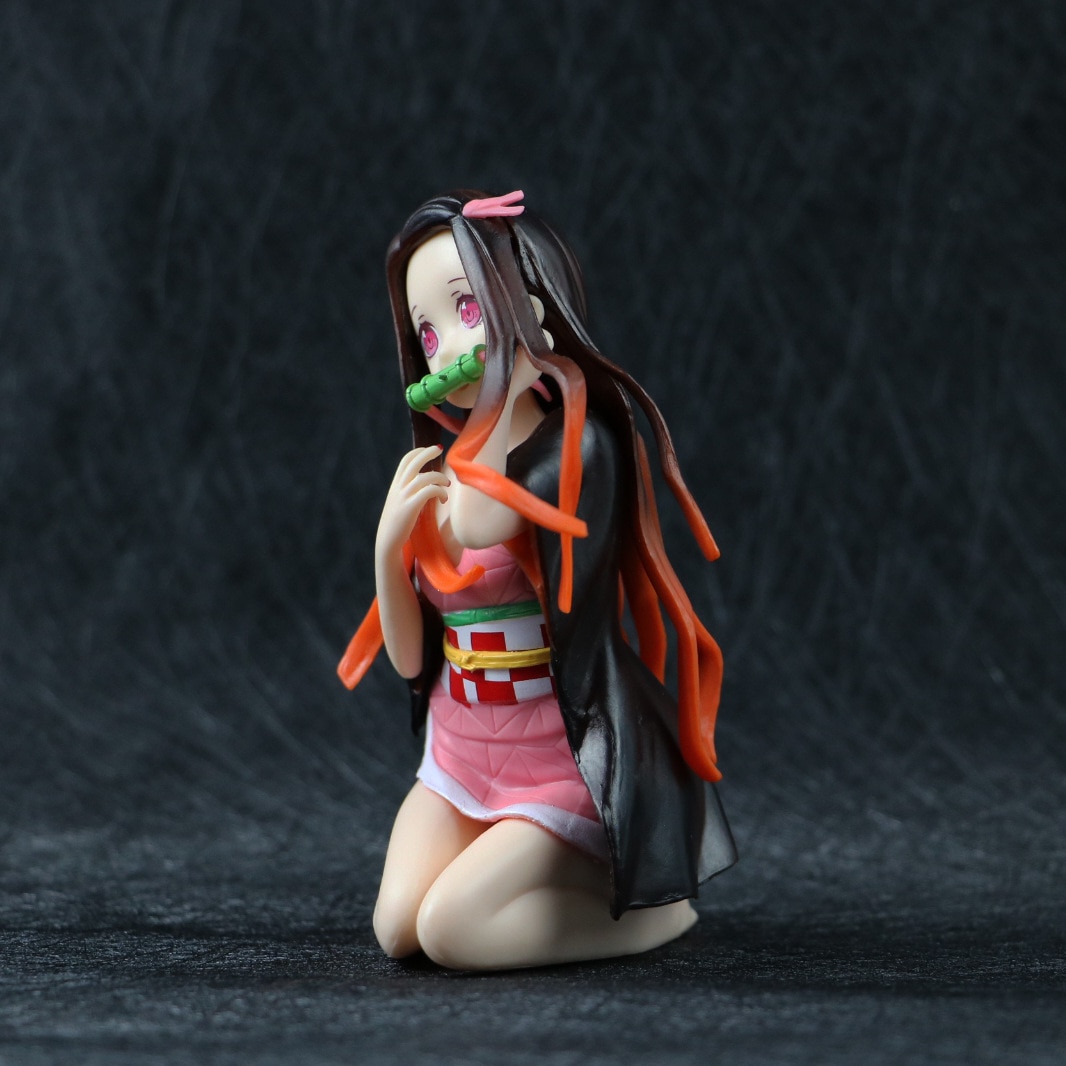 12CM Anime Demon Slayer Figure Kamado Nezuko Sexy Kneeling Pose Model Doll PVC Static Decoration Collection 4 - Demon Slayer Figure