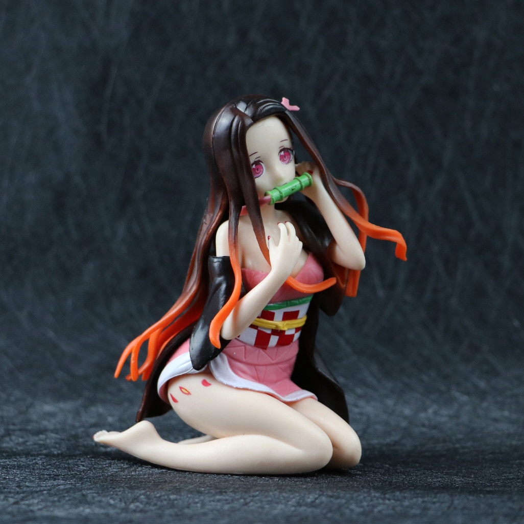 12CM Anime Demon Slayer Figure Kamado Nezuko Sexy Kneeling Pose Model Doll PVC Static Decoration Collection - Demon Slayer Figure