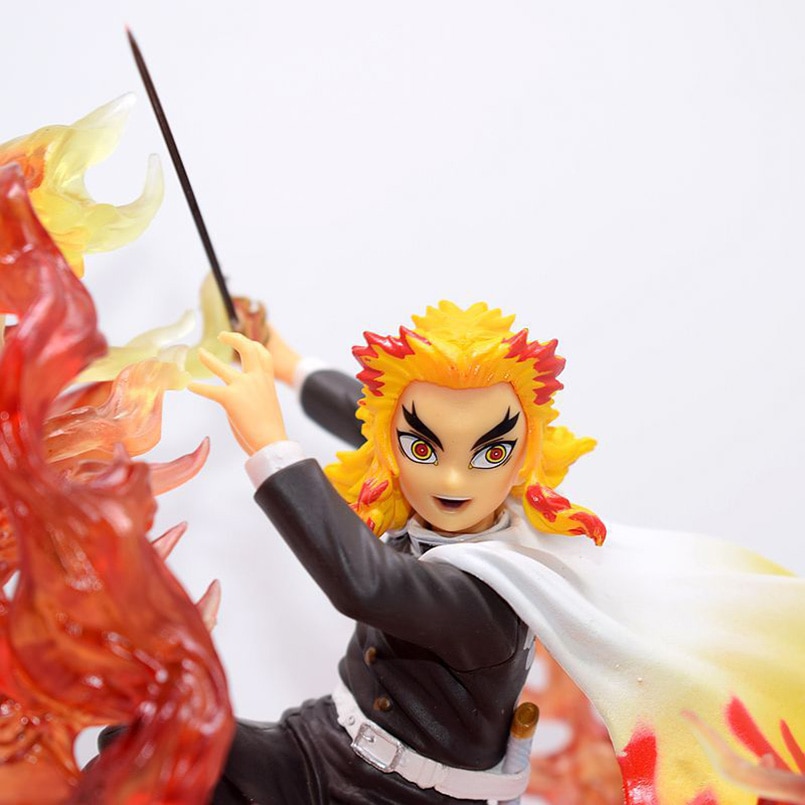 18cm Anime Demon Slayer Figure Demon Slayer Breath of Flame Rengoku Kyoujurou PVC Action Figure Collectible 3 - Demon Slayer Figure