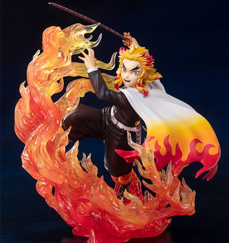 18cm Anime Demon Slayer Figure Demon Slayer Breath of Flame Rengoku Kyoujurou PVC Action Figure Collectible - Demon Slayer Figure