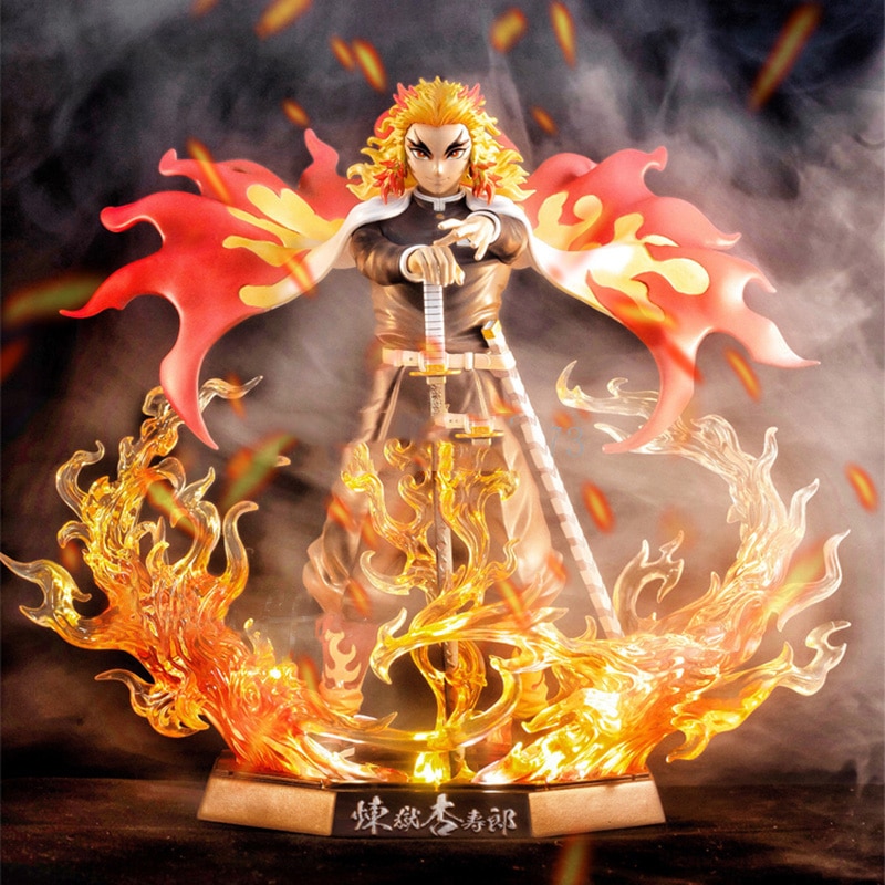 20cm Demon Slayer Anime Figure Rengoku Kyoujurou PVC Action Figures Toys GK Kimetsu No Yaiba Figurine - Demon Slayer Figure